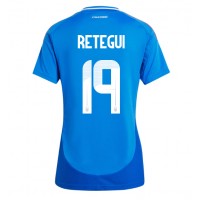 Italien Mateo Retegui #19 Hemmatröja Kvinnor EM 2024 Korta ärmar